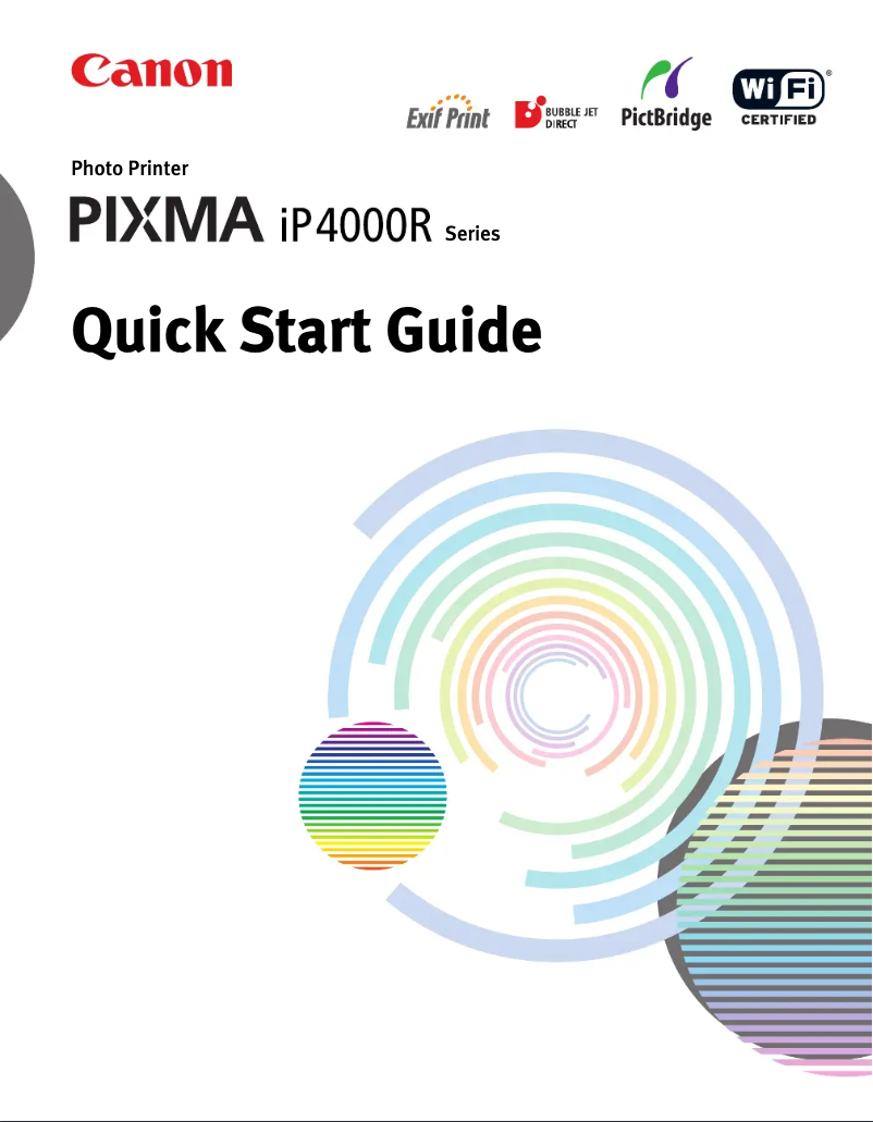 Imagen de la primera página del manual del dispositivo Pixma iP4000R