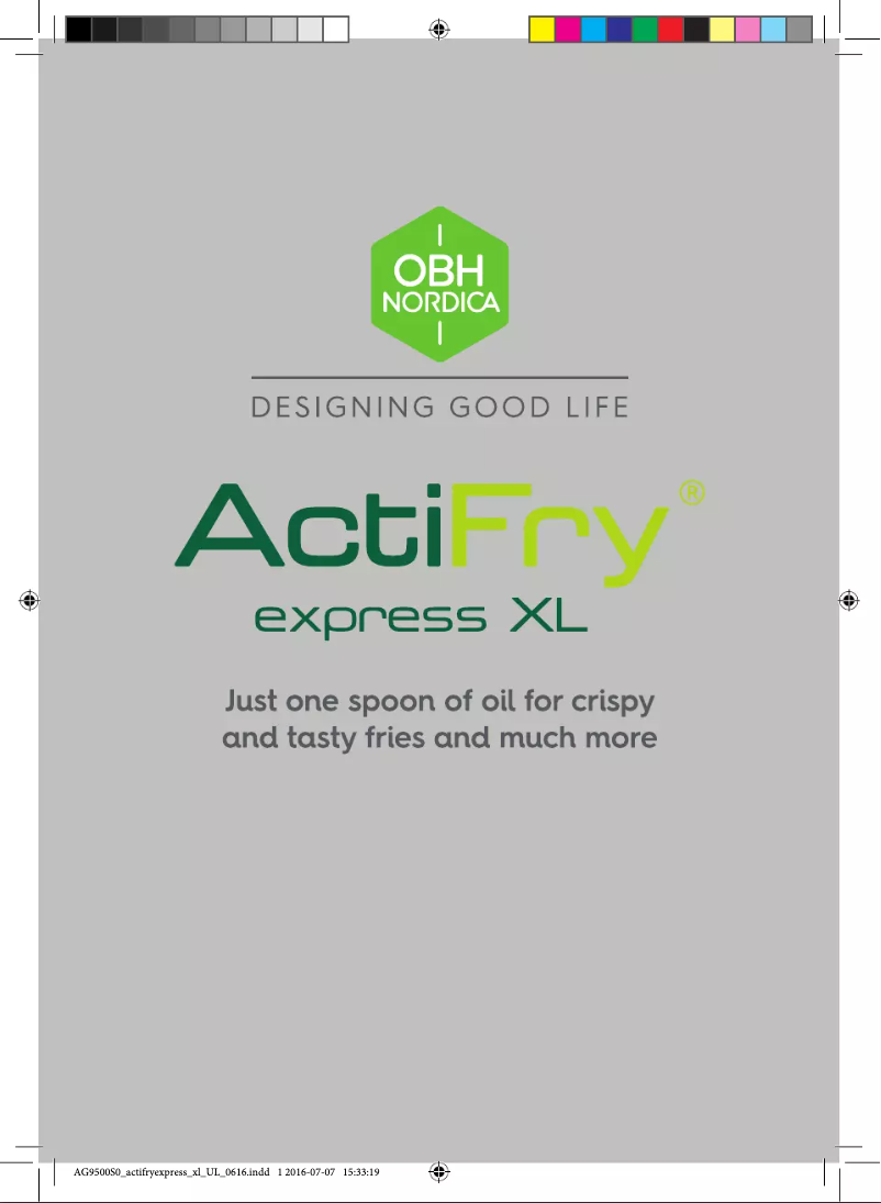 Imagen de la primera página del manual del dispositivo ActiFry Express XL