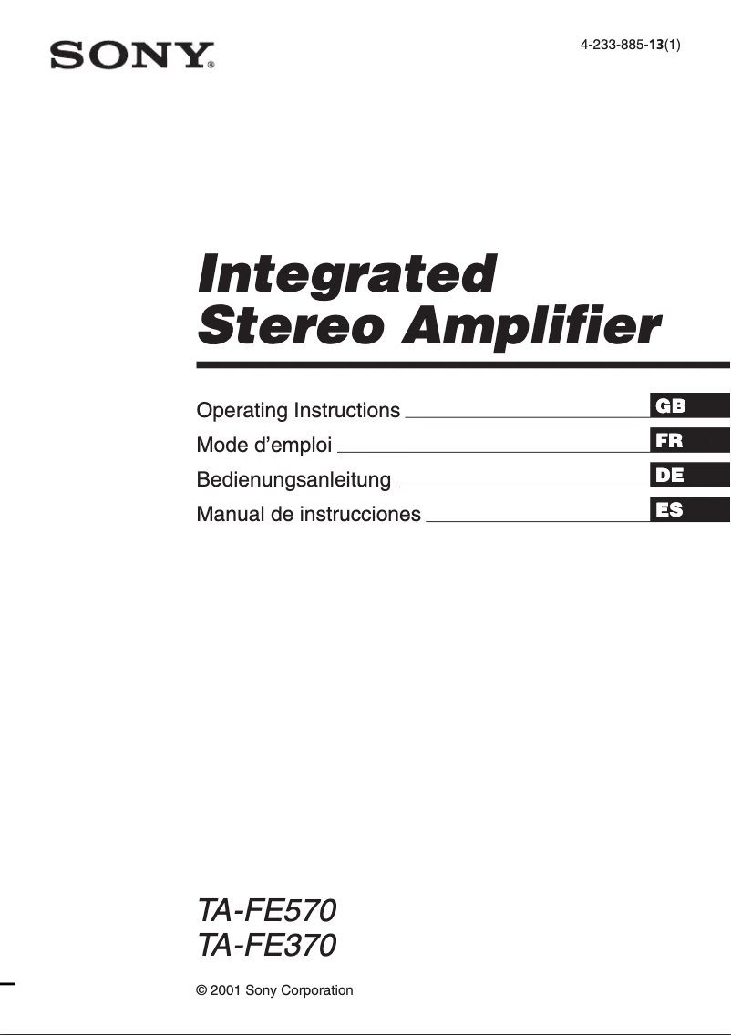 Imagen de la primera página del manual del dispositivo TA-FE570