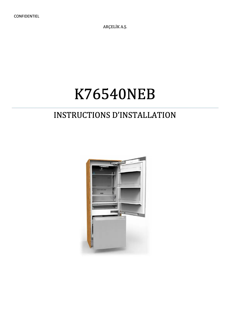 Página 1 del manual Manual de usuario Beko BBBF3019WE