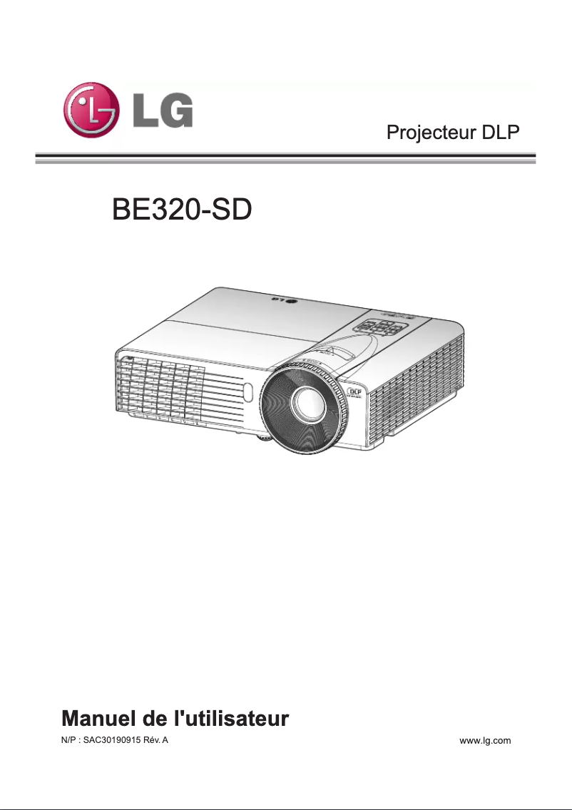 Imagen de la primera página del manual del dispositivo BE320