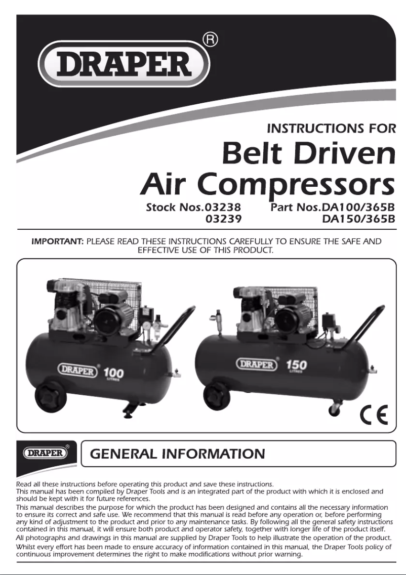 Página 1 del manual Manual de usuario Draper 230V 150L