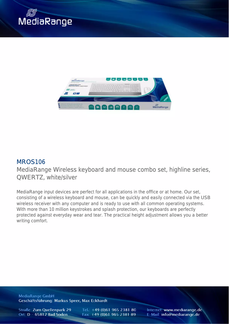 Imagen de la primera página del manual del dispositivo MROS106