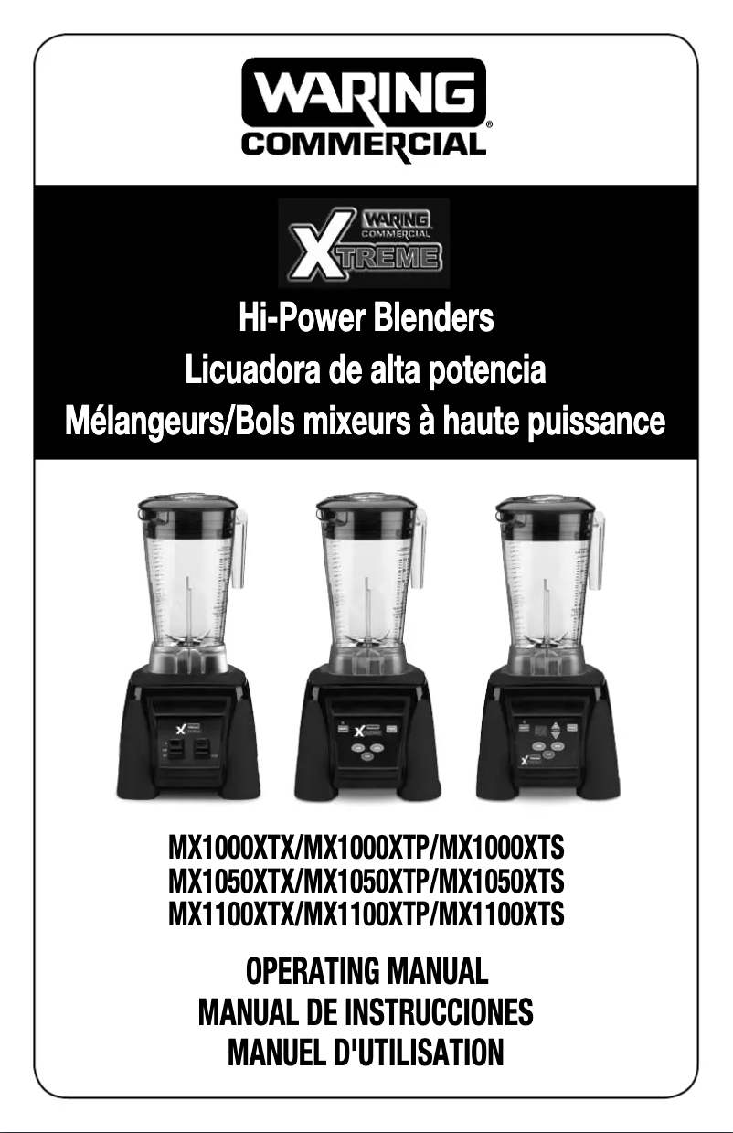 Imagen de la primera página del manual del dispositivo MX1500XTS