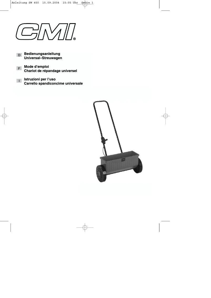 Página 1 del manual Manual de usuario CMI SW 450