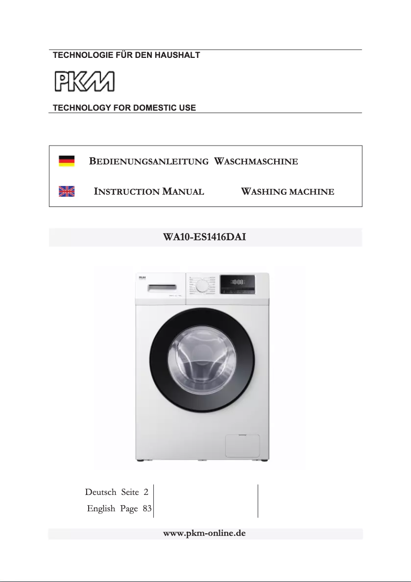 Página 1 del manual Manual de usuario PKM WA10-ES1416DAI