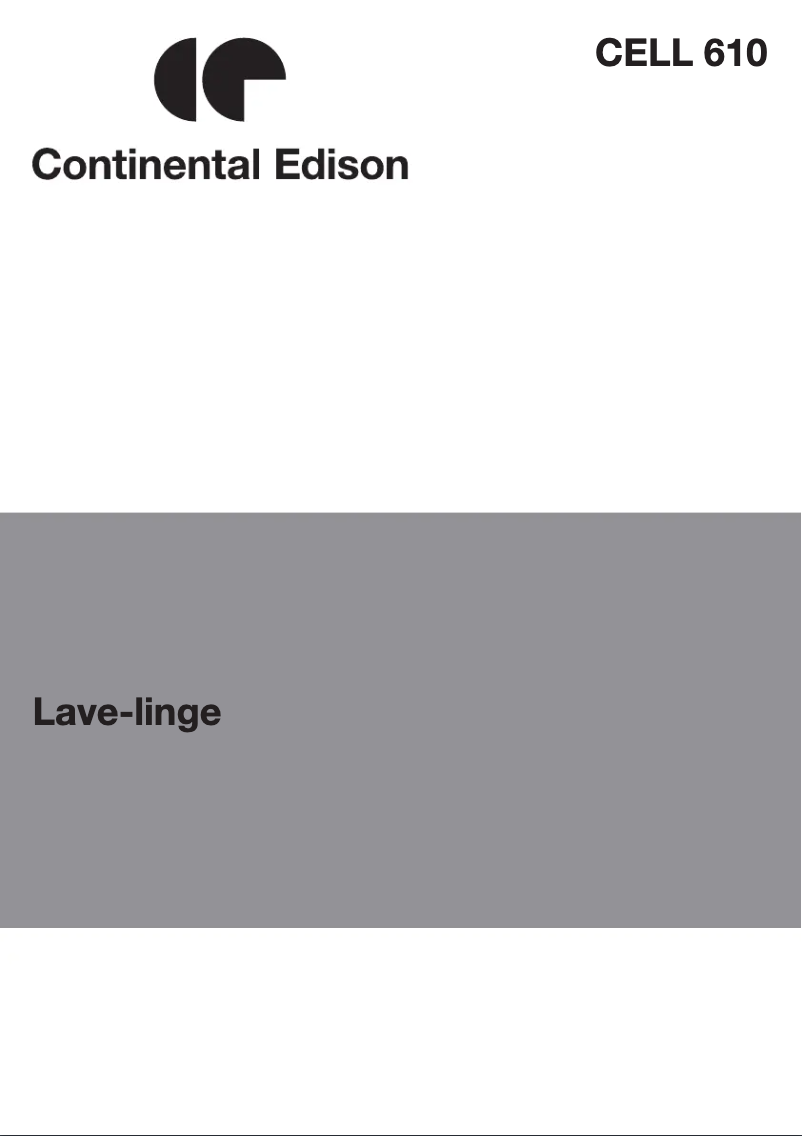 Página 1 del manual Manual de usuario Continental Edison CELL610