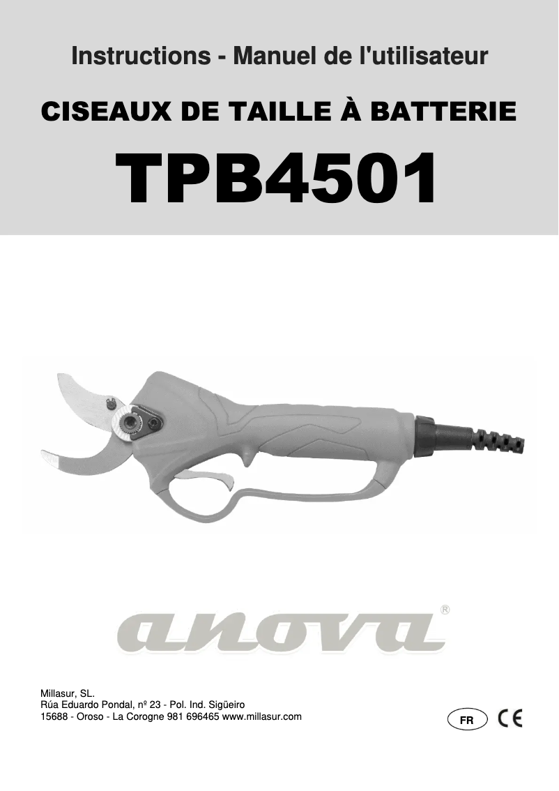 Página nº 1 - Manual de usuario Anova TPB4501