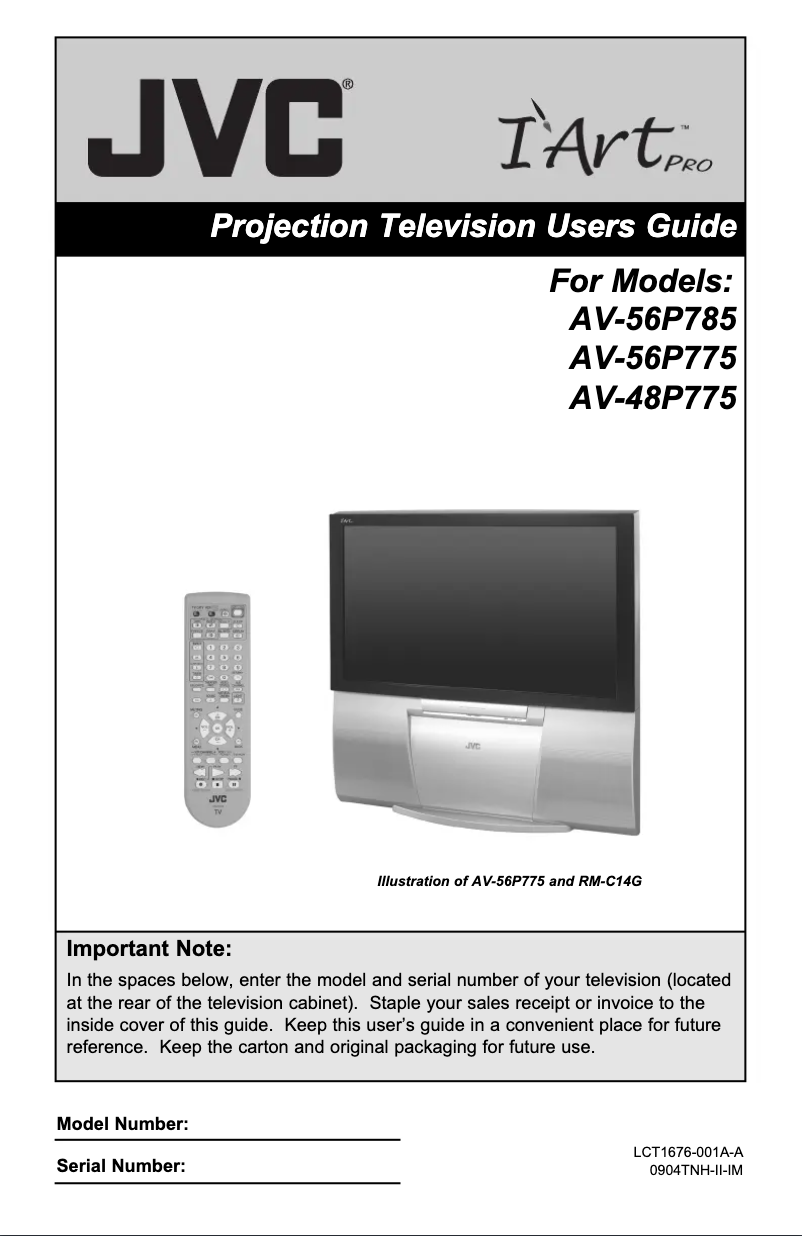 Página 1 del manual Manual de usuario JVC AV-48P775