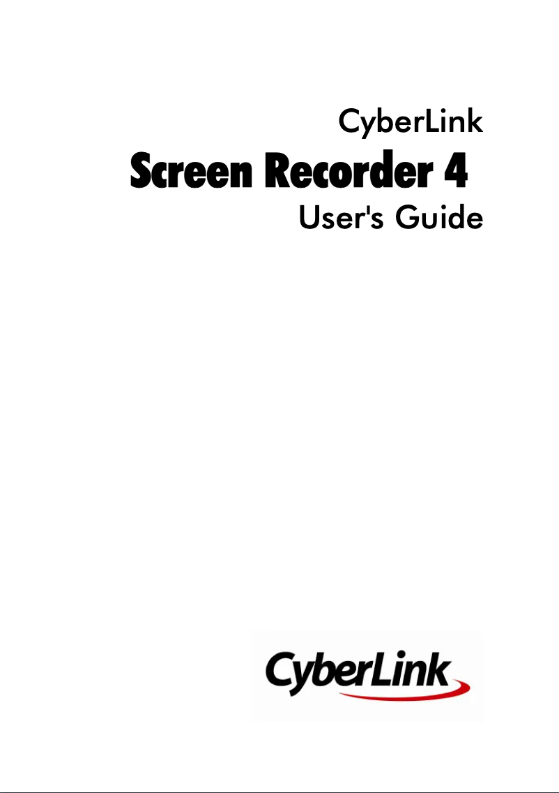 Página 1 del manual Manual de usuario Cyberlink Screen Recorder 4