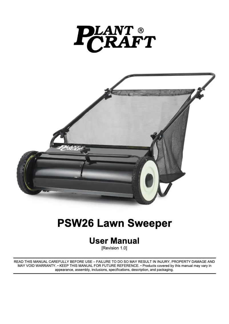 Página 1 del manual Manual de usuario Plant Craft PSW26