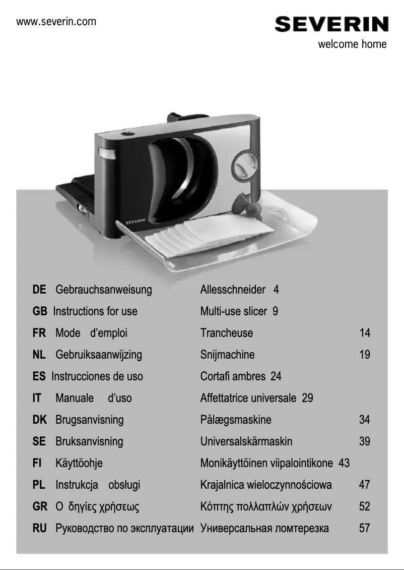 Página 1 del manual Manual de usuario Severin AS 3953