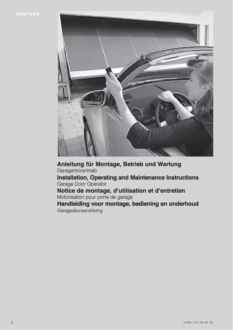 Imagen de la primera página del manual del dispositivo GA101