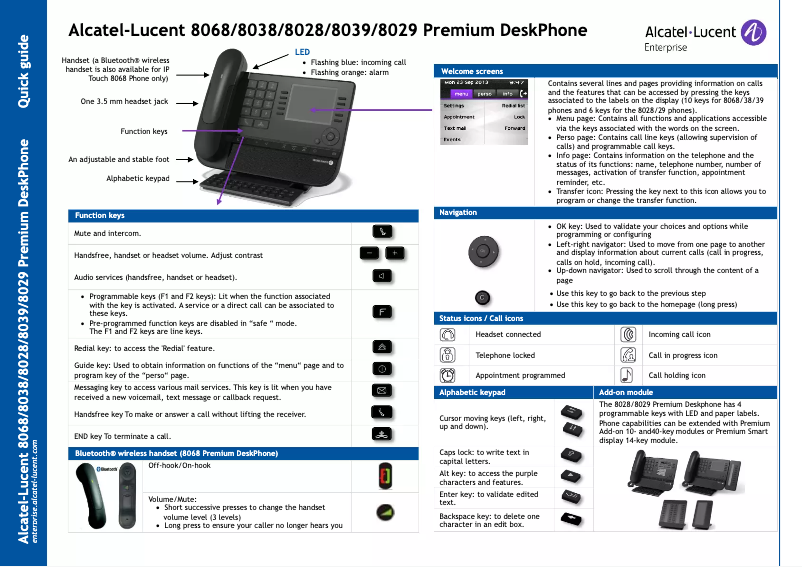 Página 1 del manual Manual de usuario Alcatel-Lucent 8028