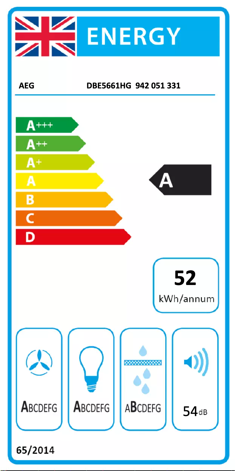 Página nº 1 - Etiqueta energética AEG DBE5661HG