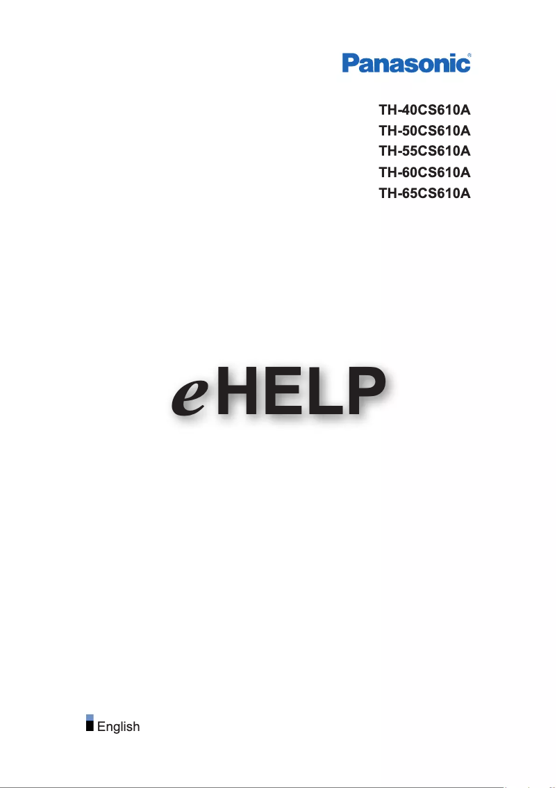 Imagen de la primera página del manual del dispositivo TH-60CS610A