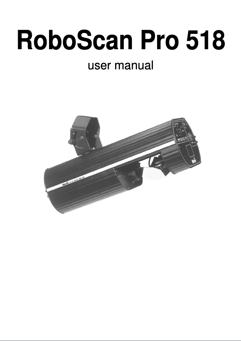 Imagen de la primera página del manual del dispositivo RoboScan Pro 518