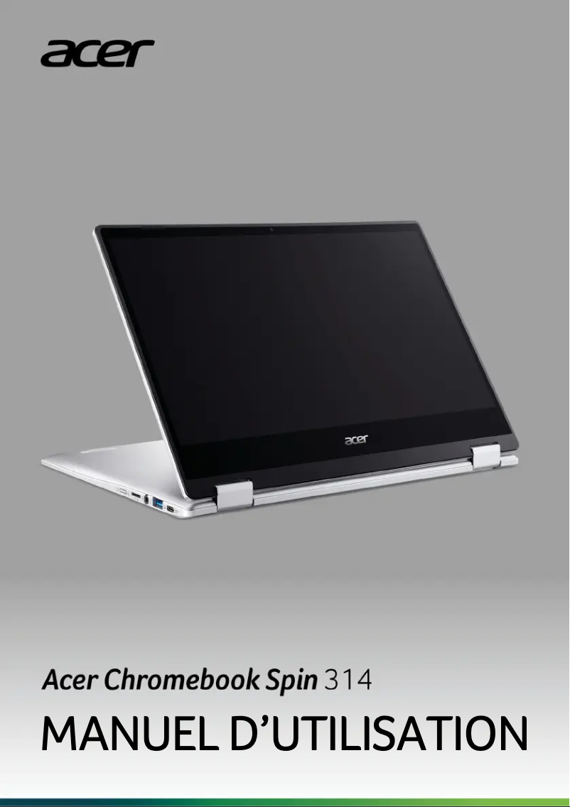 Imagen de la primera página del manual del dispositivo Chromebook Spin 314