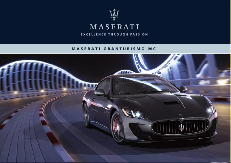 Página 1 del manual Manual de usuario Maserati Granturismo MC (2015)