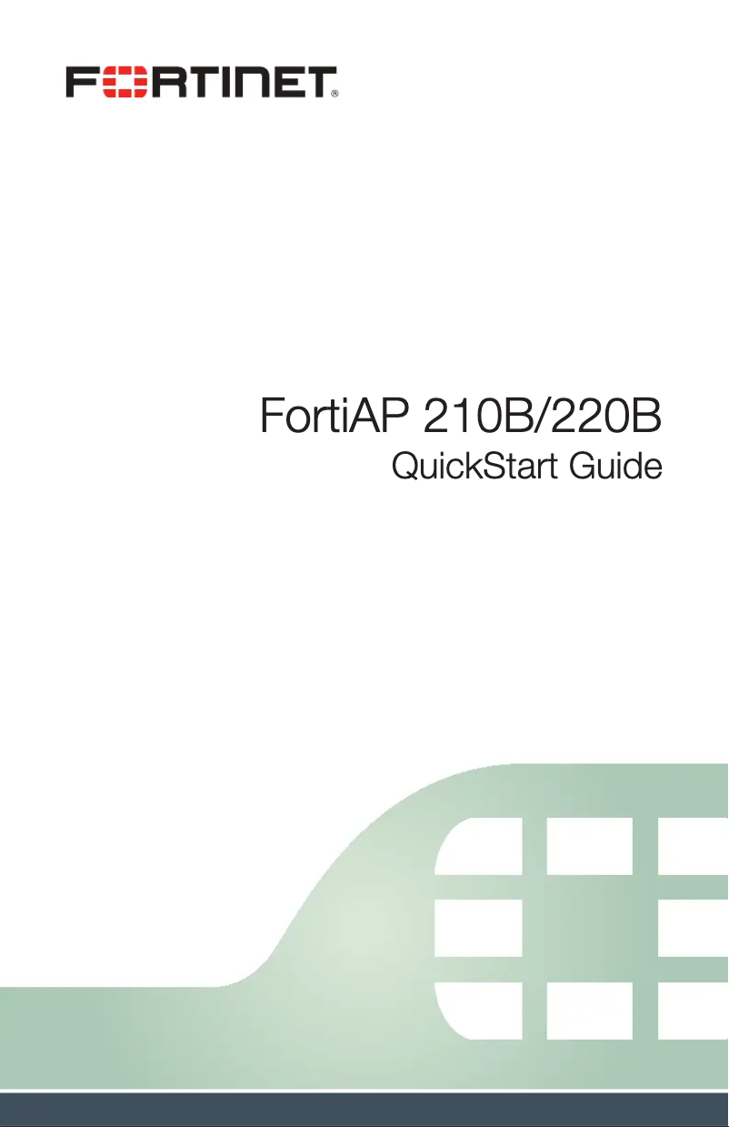 Página 1 del manual Manual de usuario Fortinet FortiAP 210B