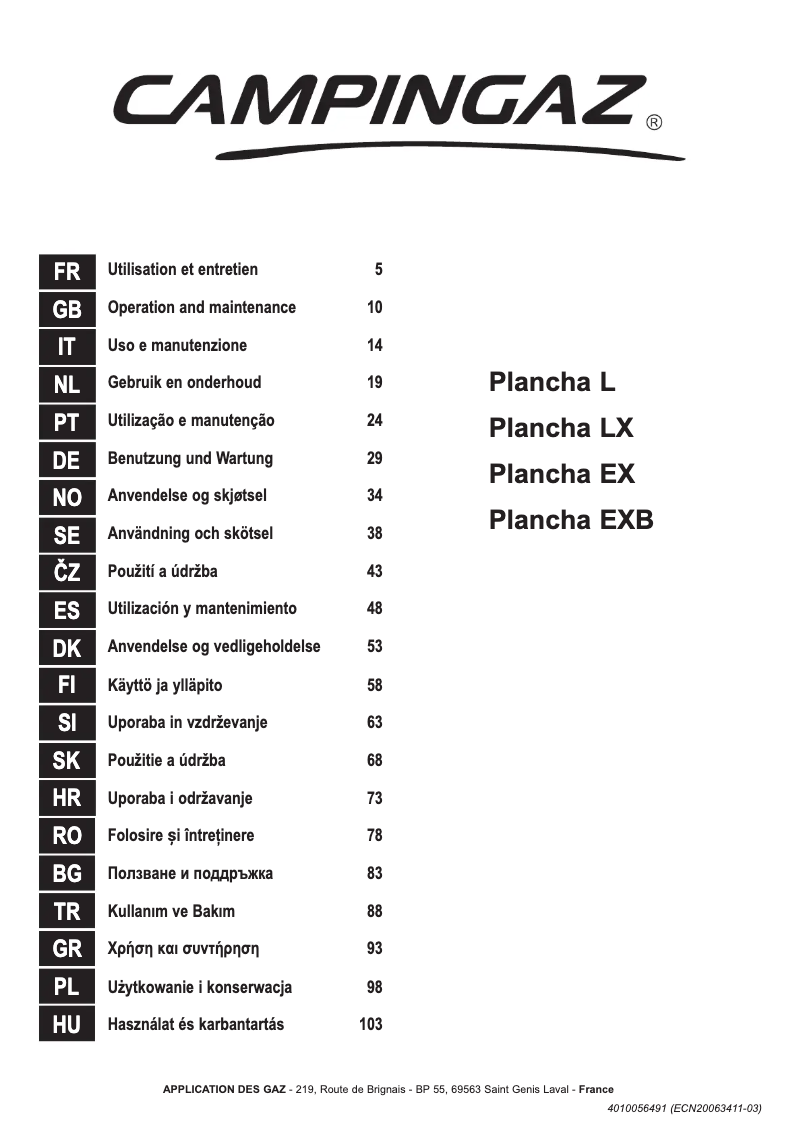 Imagen de la primera página del manual del dispositivo Plancha L