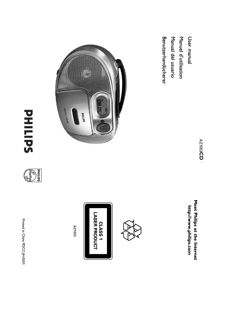 Página 1 del manual Manual de instrucciones Philips AZ1053