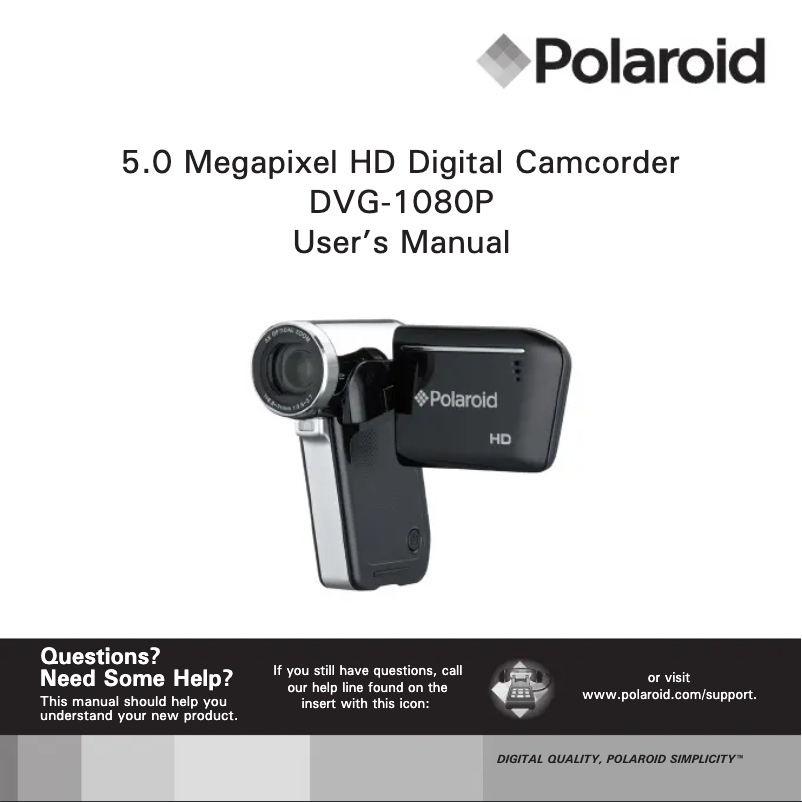 Página 1 del manual Manual de usuario Polaroid DVG-1080P