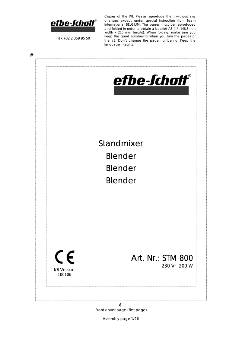 Imagen de la primera página del manual del dispositivo STM 800
