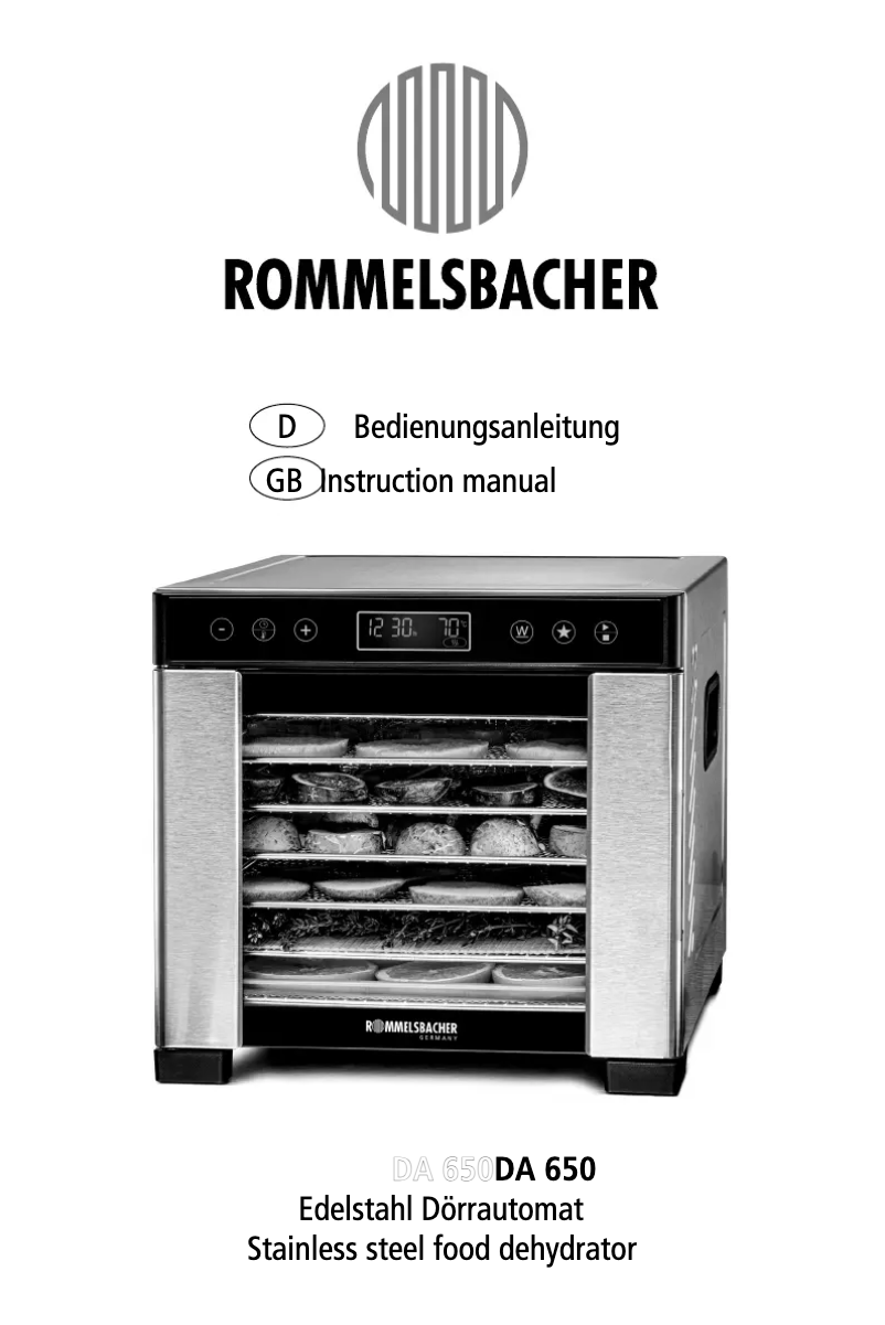 Página 1 del manual Manual de usuario Rommelsbacher DA 650