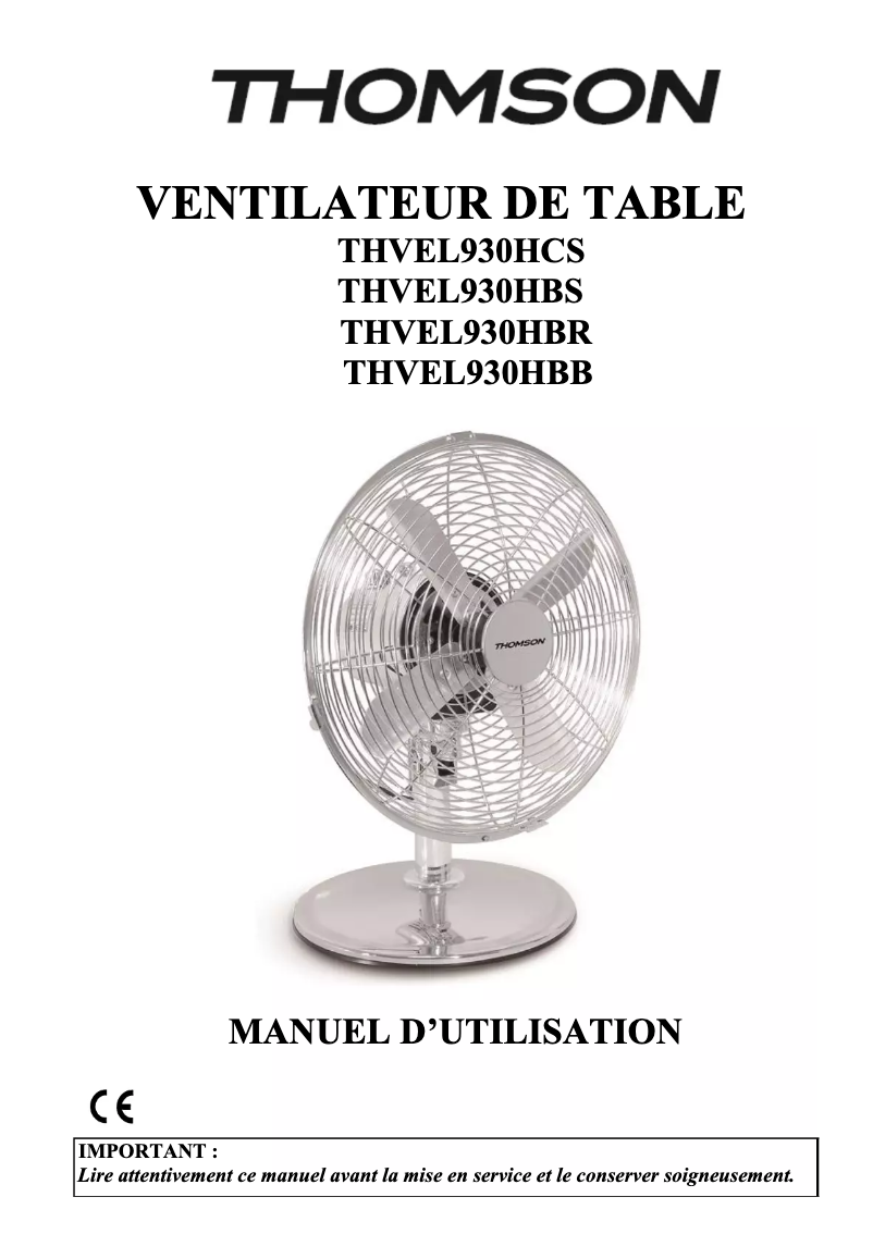 Página 1 del manual Manual de usuario Thomson THVEL930HCS