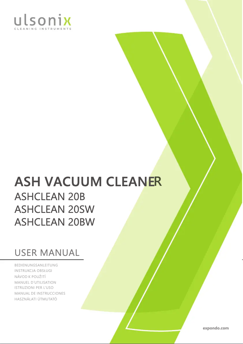 Página 1 del manual Manual de usuario Ulsonix ASHCLEAN 20B