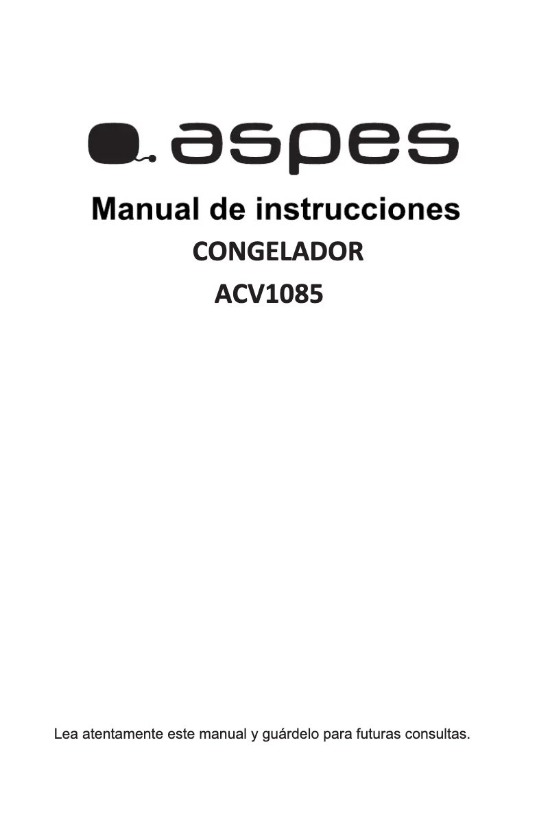 Imagen de la primera página del manual del dispositivo ACV1085