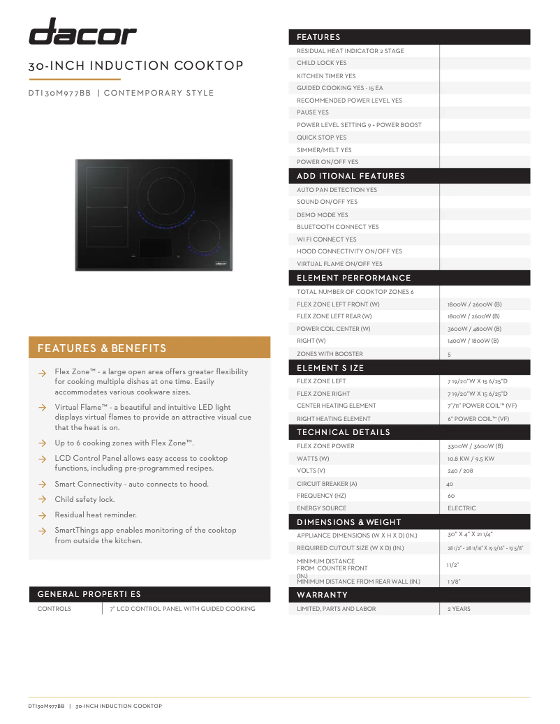Imagen de la primera página del manual del dispositivo DTI30M977BB