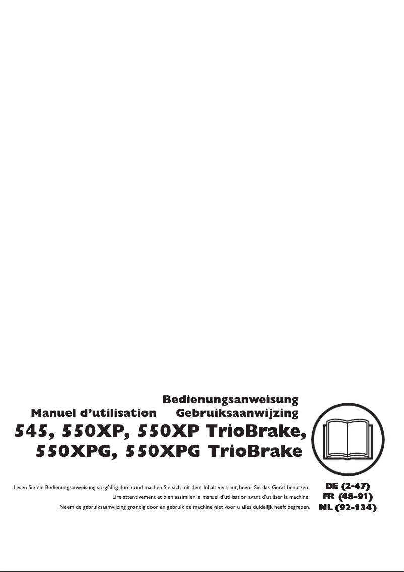 Imagen de la primera página del manual del dispositivo 545 TrioBrake