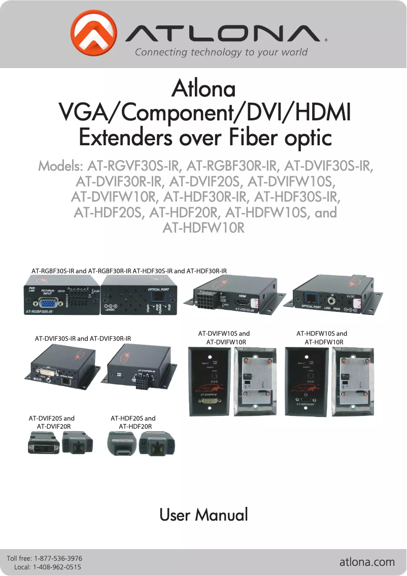 Página nº 1 - Manual de usuario Atlona AT-HDFW10S