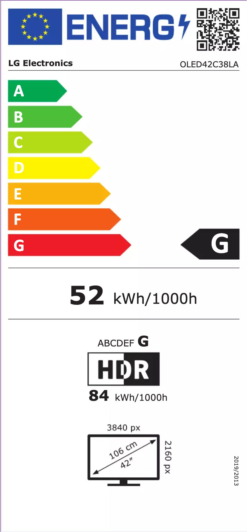 Imagen de la primera página del manual del dispositivo OLED42C38LA