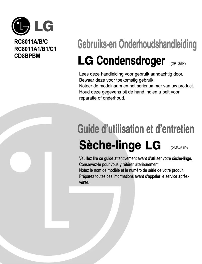 Página nº 1 - Manual de usuario LG RC8011A