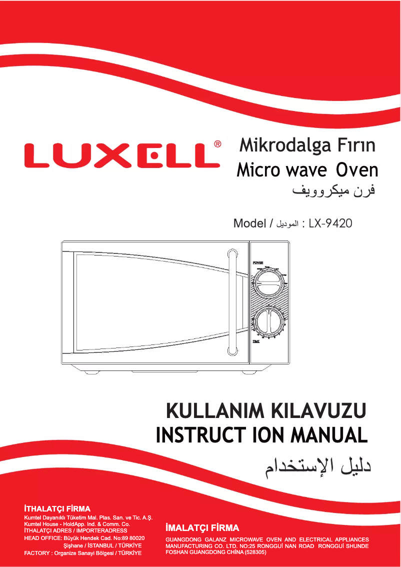 Imagen de la primera página del manual del dispositivo LX-9420
