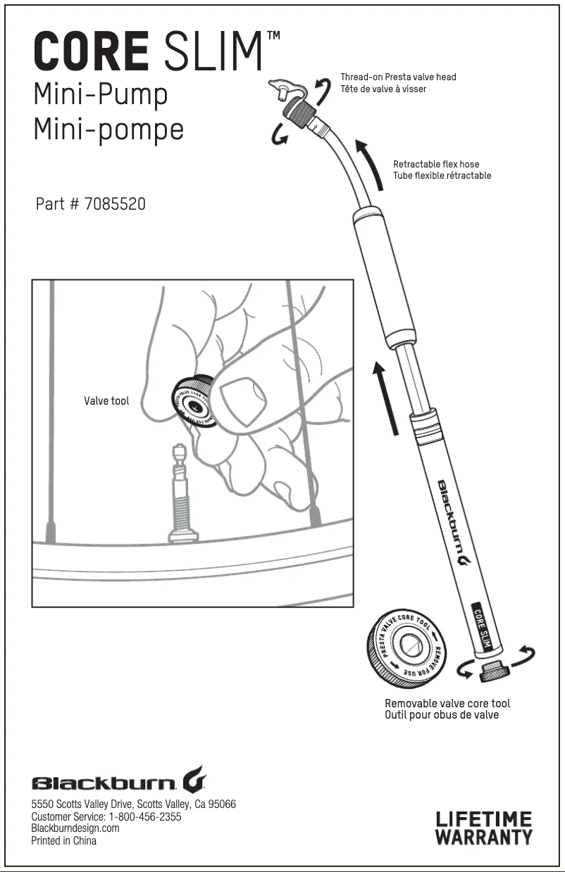 Imagen de la primera página del manual del dispositivo Core Slim
