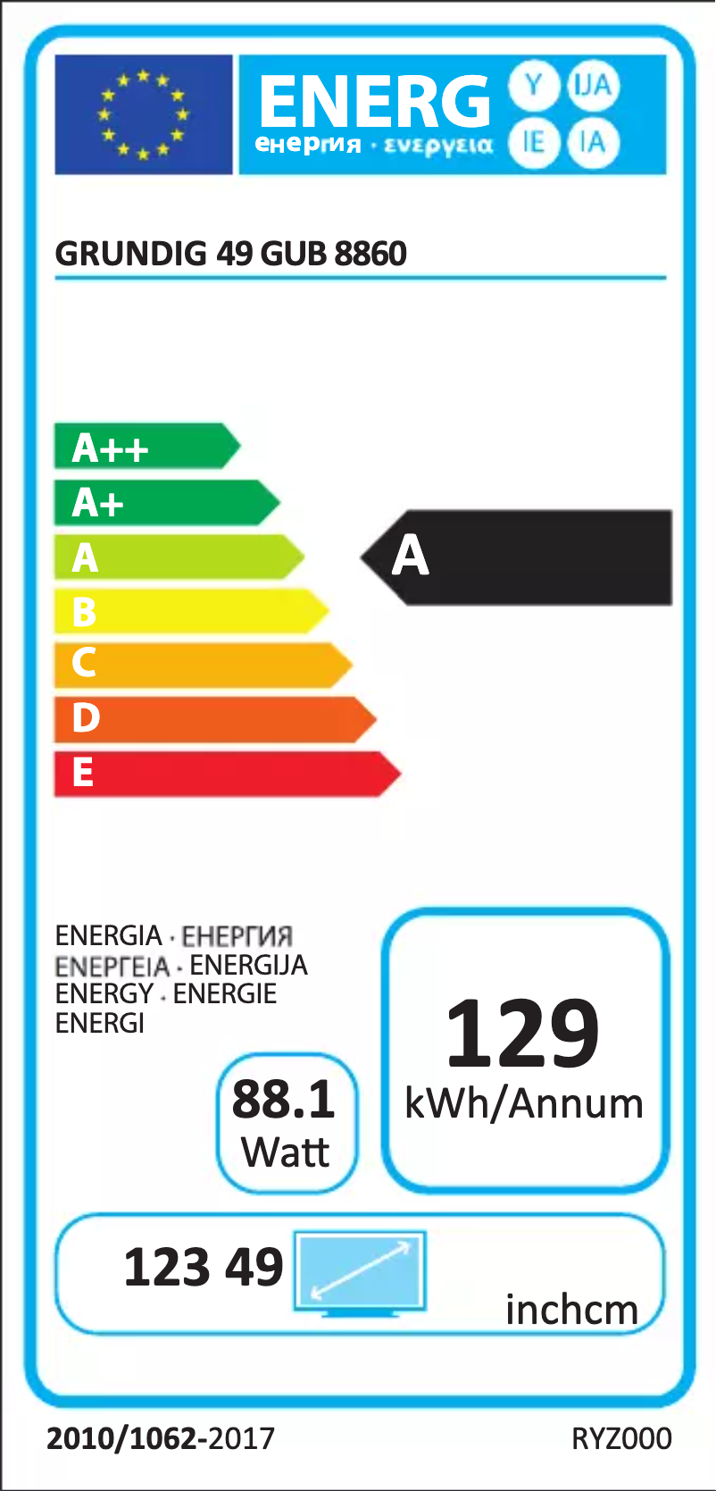 Página 1 del manual Manual de usuario Grundig 49 GUB 8860