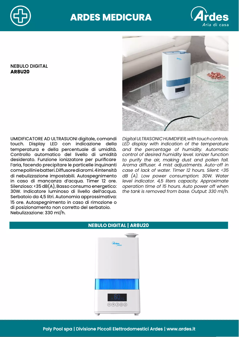 Página nº 1 - Ficha técnica Ardes AR8U20