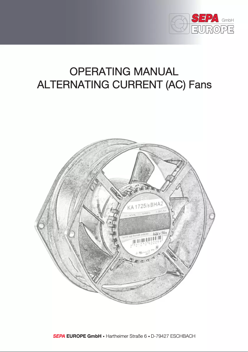 Página 1 del manual Manual de usuario SEPA KA1238XA2BMT