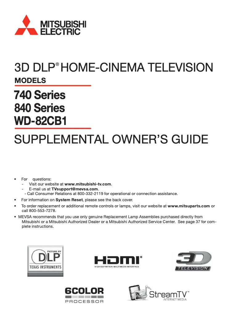 Imagen de la primera página del manual del dispositivo WD-82740