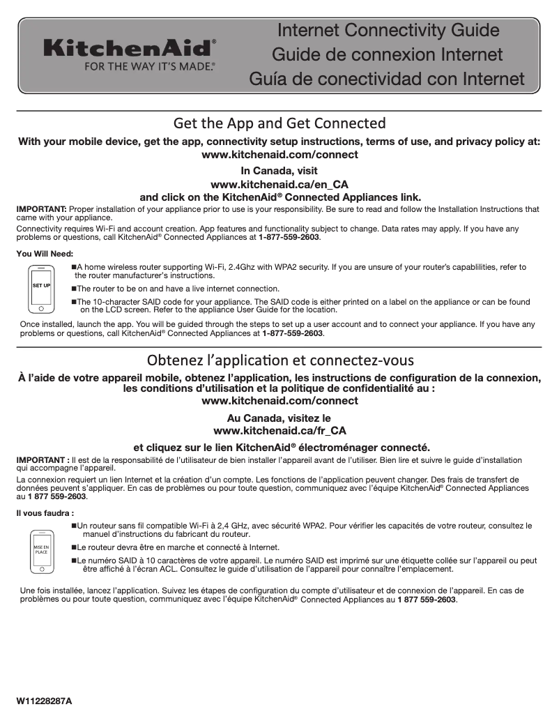 Página nº 1 - Guía de inicio rápido KitchenAid KOCE900HSS