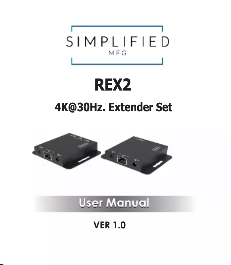 Página nº 1 - Manual de usuario Simplified MFG REX1