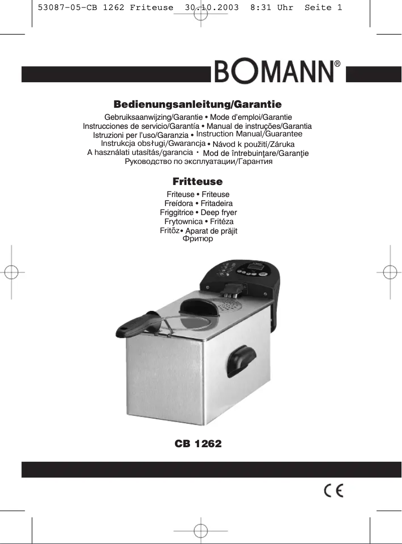 Imagen de la primera página del manual del dispositivo CB 1262