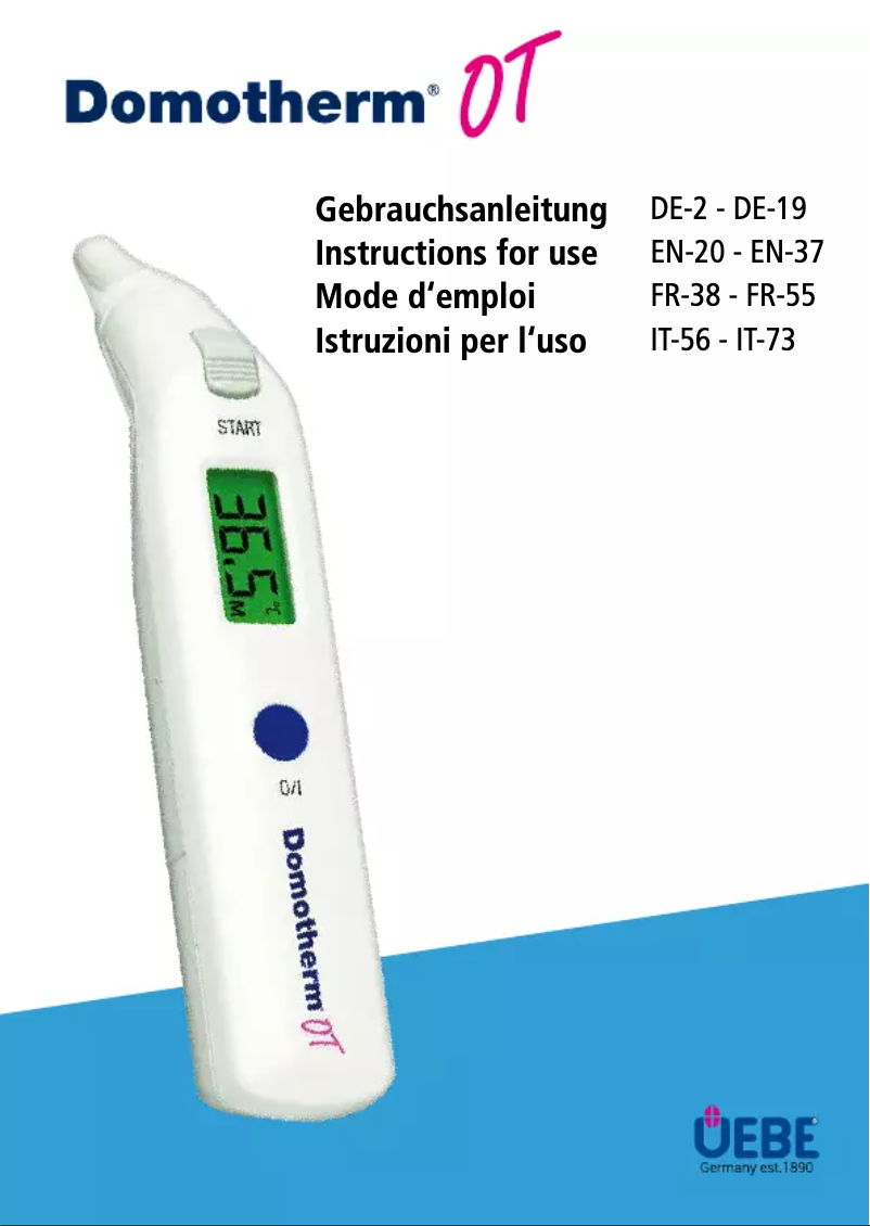 Imagen de la primera página del manual del dispositivo OT