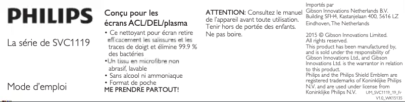 Imagen de la primera página del manual del dispositivo SVC1119R