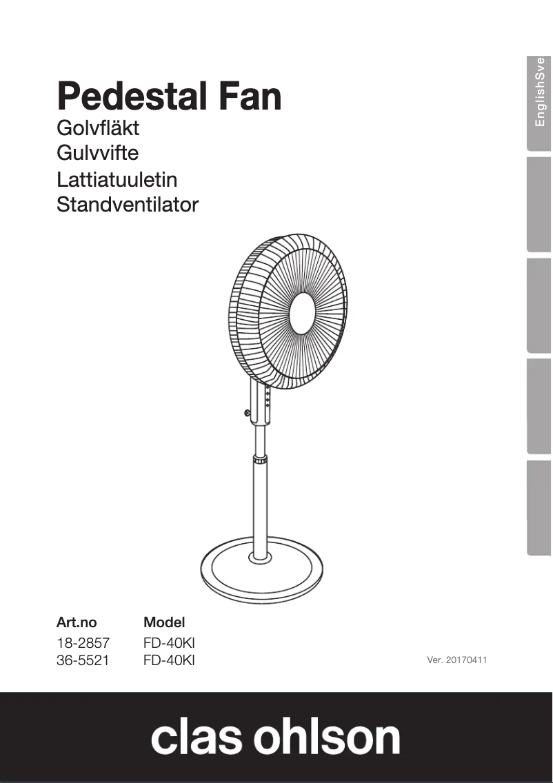 Página 1 del manual Manual de usuario Clas Ohlson FD-40KI
