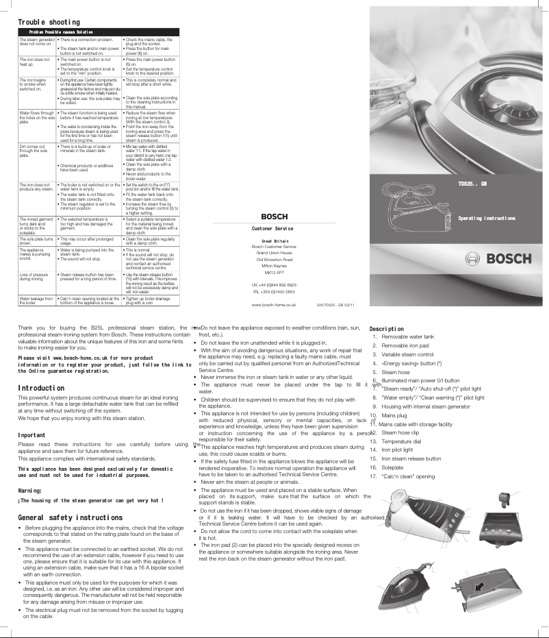 Imagen de la primera página del manual del dispositivo Sensixx B25L professional TDS2511GB